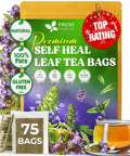 FreshDrinkUS, Premium 75 Mulberry Leaf Tea Bags, 100% Natural & Pure from Mulberry Leaves. Loose Leaf Herbal Tea. Made with Natural Material Tea Bags. No Sugar, No Caffeine, No Gluten, Vegan.