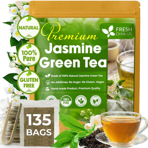FreshDrinkUS, Premium 120 Mulberry Leaf Tea Bags, 100% Natural & Pure from Mulberry Leaves. Loose Leaf Herbal Tea. Made with Natural Material Tea Bags. No Sugar, No Caffeine, No Gluten, Vegan.