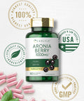 Aronia Berry | 1000Mg Capsules | 180 Count | Non-Gmo, Gluten Free | By Carlyle