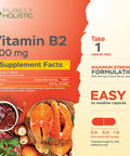 Purely Holistic Vitamin B2 Riboflavin 400Mg - 240 Vegan Capsules, 8 Month Supply - High Strength B2 Vitamins - Non Gmo & Gluten Free - Supports Energy Production & Cellular Health