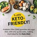 Prebiotic Fiber Zero Gummies For Kids By Yumvs Keto Sugar Gummy Chews For Toddlers 4G Fiber For Children Constipation Support Natural Kosher Halal Berry Chewable 70 Count