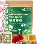 FreshDrinkUS, Premium 75 Mulberry Leaf Tea Bags, 100% Natural & Pure from Mulberry Leaves. Loose Leaf Herbal Tea. Made with Natural Material Tea Bags. No Sugar, No Caffeine, No Gluten, Vegan.