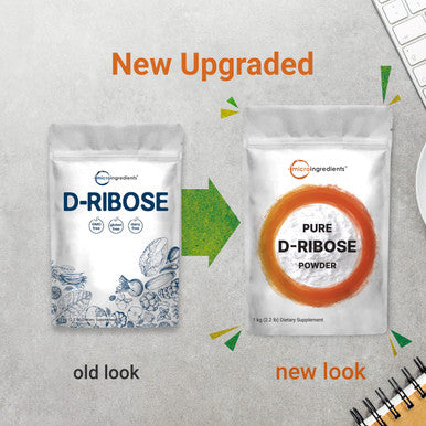 Pure D Ribose Powder, 1 KG (2.2 Pound and 200 Servings), Powerfully Supports Energy and Muscle Endurance, Pharmaceutical Grade, Filler Free, No GMOs, No Gluten and Water Soluble