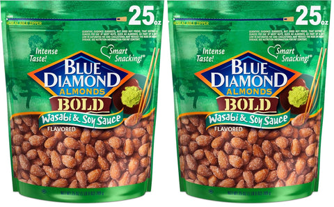 Blue Diamond Almonds, Smokehouse Flavored Snack Nuts, Plant-Based Protein and Fiber Snacks, Gluten Free Iconic Flavor Salty Nuts, Great for Events, Holidays, Parties, 25 Oz Resealable Bag (Pack of 1)