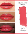 L'Oreal Paris L OrEal Colour Riche Original Creamy Hydrating Satin Lipstick With Argan Oil And Vitamin E Everbloom 1 Count