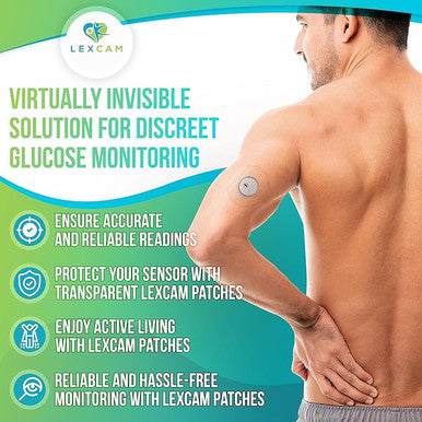 Adhesive Freestyle Libre 3 Only Sensor Covers Pack of 20 Patches, Waterproof, Transparent Cover w/Hole in Middle for Continuous Glucose Monitoring Device, Sensor is NOT Included