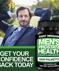 Saint Mingiano Men'S Prostate Health - 120 Capsules Of Advanced Prostate Supplements For Men With Saw Palmetto, Supporting Urinary Function And Hair Health 3 Months Supply Of Natural Herbal Supplements