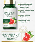 Carlyle Grapefruit Seed Extract | 500 mg 120 Capsules | Maximum Strength | Non-GMO Gluten