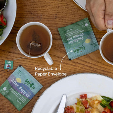 Lazi ka Lazika Herbal Tea Variety Pack Digestion Tea Assortment Tea Sampler Set Assorted Tea Variety Pack with Pyramid Tea Bags Herbal Teas Tea Set 54 Counts