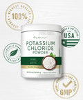 Potassium Chloride Powder Supplement 16 Oz | Food Grade | Salt Substitute | Vegan, Vegetarian, Non-Gmo, Gluten Free | By Carlyle