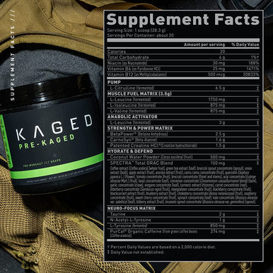 Kaged Muscle Pre Workout Powder Preworkout for Men & Pre Workout Women, Delivers Intense Workout Energy, Focus & Pumps; Supplements, Cherry Bomb, Natural Flavors