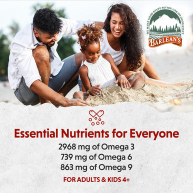 Barlean's Strawberry Banana Omega 3 Liquid Flaxseed Oil With 2 968 Mg Vegan Omegas 3 6 9 Smoothie Supplements For Kids and Adults From Cold Pressed Flax Seed Oil Non-Gmo and Gluten Free 16 Oz