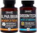 Onnit Nootropic Stack - Alpha Brain (30ct) + Shroom Tech Sport (84ct)