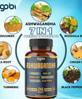 240 Capsules - 8 Month Supply - 7In1 Ashwagandha 8050Mg - Combined With Fenugreek, Maca, Turmeric, Rhodiola, Ginger, And Black Pepper - Mood, Strength, Spirit And Energy Support Supplement
