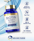 Carlyle Biotin 10000mcg | 150 Capsules | Beauty Formula with Keratin | Non-GMO Gluten Supplement