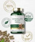 Carlyle Dandelion Root | 1800mg | 300 Capsules | Non-GMO Gluten Supplement