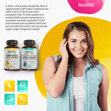 Colon 15 Day Cleanse Turmeric Ginger BioPerine Digestive Health Immune Support Bundle for Constipation Bloating Relief Metabolism Energy. Probiotics MCT Oil Psyllium Flaxseed