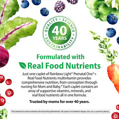 Rainbow Light Prenatal One High Potency Daily Multivitamin with Folate Ginger and Probiotics Supports Mom and Baby from Conception to Nursing; Vegan 150 Tablets Pack May VaryRainbow Light Prenatal One' Multivitamin 90 Tablets