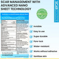 Invisible Brush-On Silicone Sheet With Vitamin E - Scar Removal For Keloids, Burn Scars, Surgery Scars, Stitches, Cuts - No Ugly Scar Sheets, Cream Or Messy Scar Gel Needed