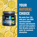 Ener-Iv Electrolyte Hydration & Energy Drink Mix Potassium Zinc & Vitamin C Electrolytes Powder - Muscle Recovery & Immunity Sports Drinks For Women & Men, Low Sugar Non-Gmo - Lemon Lime - 45 Servings