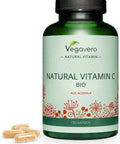 Natural Vitamin C VegaveroÃƒâ€šÃ‚Â® | 100% Organic | from Acerola Cherries | 180 Capsules | 225% NRV per Daily Dosage | NO ADDITIVES | Vegan