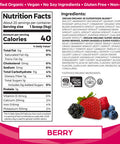 Orgain Organic Green Superfoods Powder, Berry - Antioxidants, 1 Billion Probiotics, Vegan, Dairy Free, Gluten Free, Kosher, Non-GMO, 0.62 Pound (Packaging May Vary)
