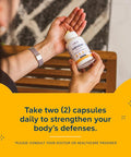 Lazu Virocin - Zinc Supplement - Zinc Ionophore Zinc, Vitamin C, Vitamin D3 Enhanced Immune Support And Rapid Absorption 60 Capsules