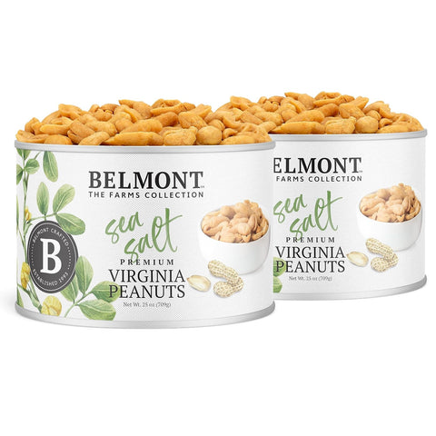 Belmont Peanuts Gourmet Sea-Salted Virginia Peanuts, 20 oz (1 Pack) ÃƒÂ¢Ã¢â€šÂ¬Ã¢â‚¬Å“ Only 3 Simple Ingredients, No Preservatives, 7g Protein ÃƒÂ¢Ã¢â€šÂ¬Ã¢â‚¬Å“ A Premium, Salty, Crunchy, Hand Seasoned Snack