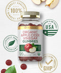 Carlyle Organic Apple Cider Vinegar Gummies | 120 Count | USDA Certified Organic | Vegan, Non-GMO & Gluten-Free ACV Gummies | Natural Apple Flavor