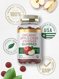 Carlyle Organic Apple Cider Vinegar Gummies | 120 Count | USDA Organic | Vegan Non-GMO & Gluten- ACV Gummies | Apple Flavor
