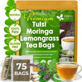 FreshDrinkUS, Premium 75 Mulberry Leaf Tea Bags, 100% Natural & Pure from Mulberry Leaves. Loose Leaf Herbal Tea. Made with Natural Material Tea Bags. No Sugar, No Caffeine, No Gluten, Vegan.