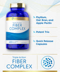 Carlyle Fiber Complex | 400 Capsules | Non-Gmo Supplement | Triple Action Fiber