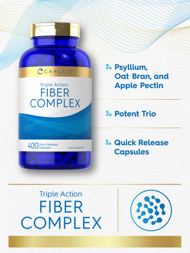 Carlyle Fiber Complex | 400 Capsules | Non-Gmo Supplement | Triple Action Fiber