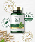 Carlyle Kale Extract 800mg | 120 Capsules | Non-GMO and Gluten