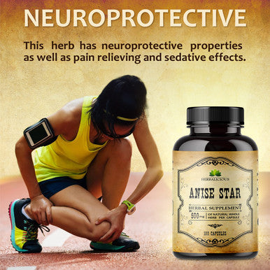 HERBALICIOUS Star Anise Dietary Supplement 100 Capsules Anise Extract For Men And Women Natural 1000Mg Powerful Formula With No Fillers, Preservatives Immune Strength, Rich In Antioxidants
