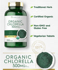 Carlyle Chlorella Tablets Organic 500 Mg | 1000 Count | Vegetarian, Non-Gmo, And Gluten Free