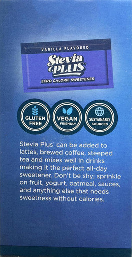 Sweetleaf Stevia Plus Zero Calorie Sweetener Vanilla Flavor Plant-Based Vegan Friendly her Gluten & Non-GMO 100 Count 2.8 Ounce (Pack of 6)