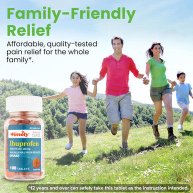 TIME-CAP LABS INC. Timely Ibuprofen 200Mg 100 Tablets Compared To Advil Tablets - Pain Relief Tablets And Fever Reducer - For Headache Relief, Menstrual Pain Tooth Aches Muscular Aches Arthritis Pain & Body Aches