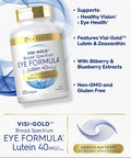 Carlyle Eye Health Supplement 120 Softgels | With Lutein 40Mg, Zeaxanthin, Bilberry And Blueberry | Eye Support Vitamins | Non