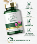 Carlyle Red Clover Capsules 1200mg | 200 Count | Trifolium Pratense | Non-GMO Gluten | Red Clover Blossom Extract Supplement
