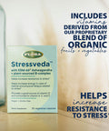 Flora Stressveda with KSM66 Ashwagandha Plantsourced BComplex Can Help with Low Energy and Mental Fatigue Vitamin D and Antioxidants A C E Vegan and GlutenFree 30 Vegetarian Capsules