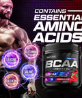 Built Nature Bcaa Powder - Post Workout Muscle Recovery & Hydration Supplement With Essential Amino Acids - Keto-Friendly, Sugar-Free - Watermelon Flavor - 4G Bcaas Plus 1G Glutamine Per Serving, 50 Servings