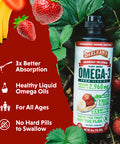 Barlean'S Omega Swirl Omega-3 Flax Oil Supplement Strawberry Banana 16 Fl Oz