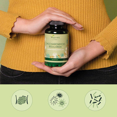 Saccharomyces Boulardii VegaveroÃƒâ€šÃ‚Â® | 6 Billion CFU per Capsule | with MOS | 120 Vegan Capsules (4 Month Supply) | NO Additives | Probiotic Yeast Supplement | Combined with Brewer's Yeast