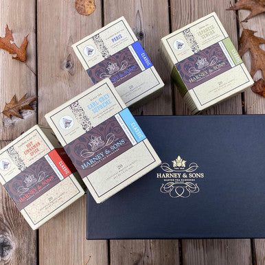 Harney & Sons Favorite Blends Wrapped Sachet Black Earl Grey Paris Hot Cinnamon Spice Sencha 80 Sachets