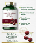 Carlyle Black Cherry Extract Concentrate | 2800 mg | 240 Capsules | Non-GMO and Gluten Free Formula | Prunus Serotina Supplement