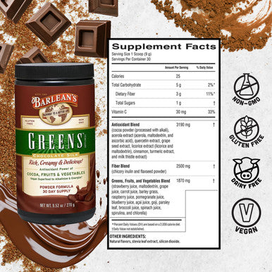 Barlean's - Greens Chocolate Silk 9.52 Oz. 123926