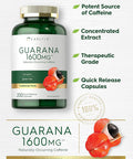 Carlyle Guarana Extract Capsules | 1600mg | 200 Count | Non-GMO Gluten Extract | Naturally Occurring Caffeine