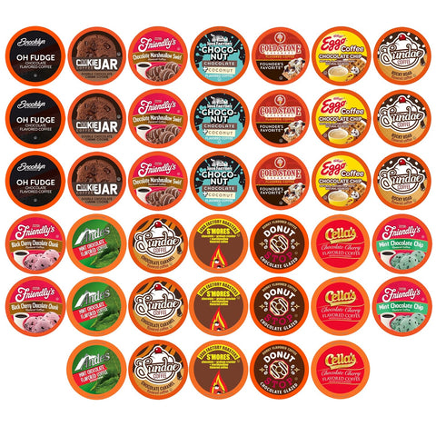 Two Rivers Coffee Flavored Coffee Pods Compatible with Keurig K Cup Brewers, Assorted Variety Pack Flavored Coffee, 40 Count