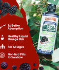 Barlean'S Omega Swirl Omega-3 Flax Oil Supplement Blackberry 16 Fl Oz